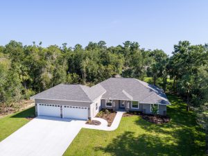 overhead view of custom home