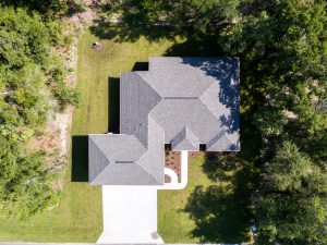 top view of new home construction