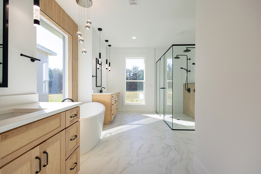 custom primary bath design by Secure Built